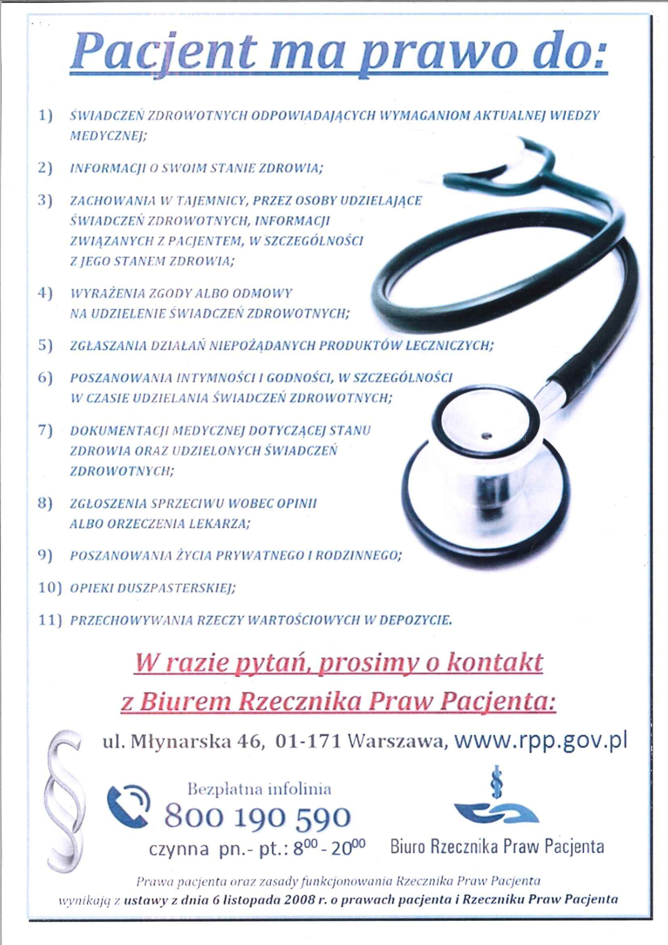 pacjent ma prawo do