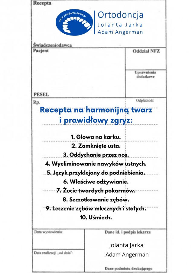 Recepta na harmonijną twarz i prawidłowy zgryz